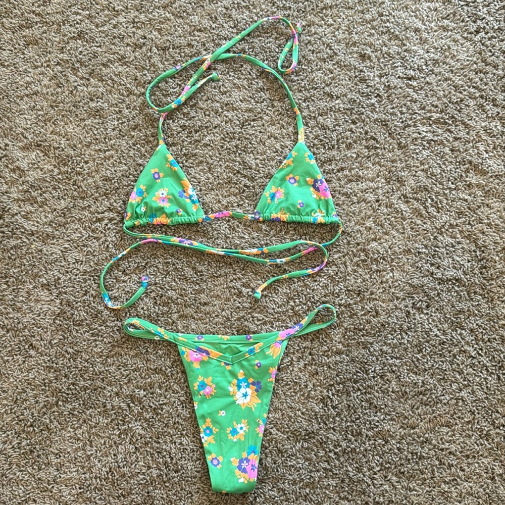 frankie’s bikinis green swim